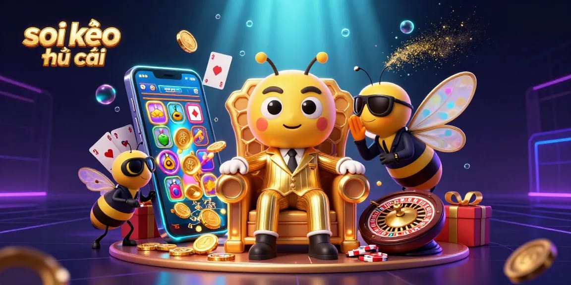 Join the thrilling action of soi kèo nhà cái as the bumblebee mob boss orchestrates bets in a vibrant casino scene.