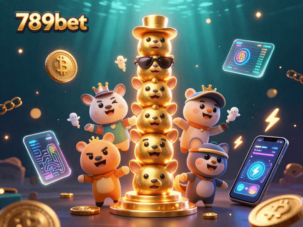 Play and win at 789bet with vibrant 3D cartoon elements of casino gaming and digital finance.