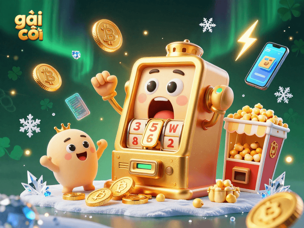 Spin the golden slot machine to hit the jackpot in the engaging scene of gái gọi.