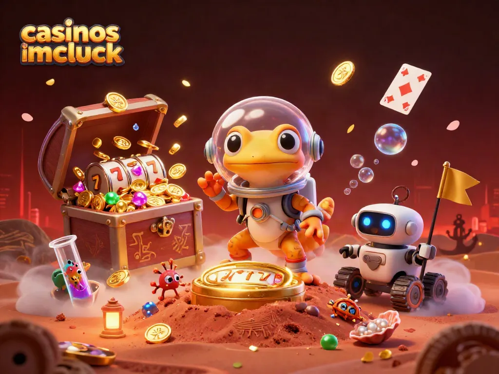 Play exciting games at casinos like mcluck with colorful slot reels and a vibrant casino atmosphere.