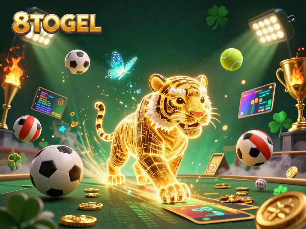 Experience the thrill of betting at 8TOGEL with vibrant, animated casino games and exciting sports elements.