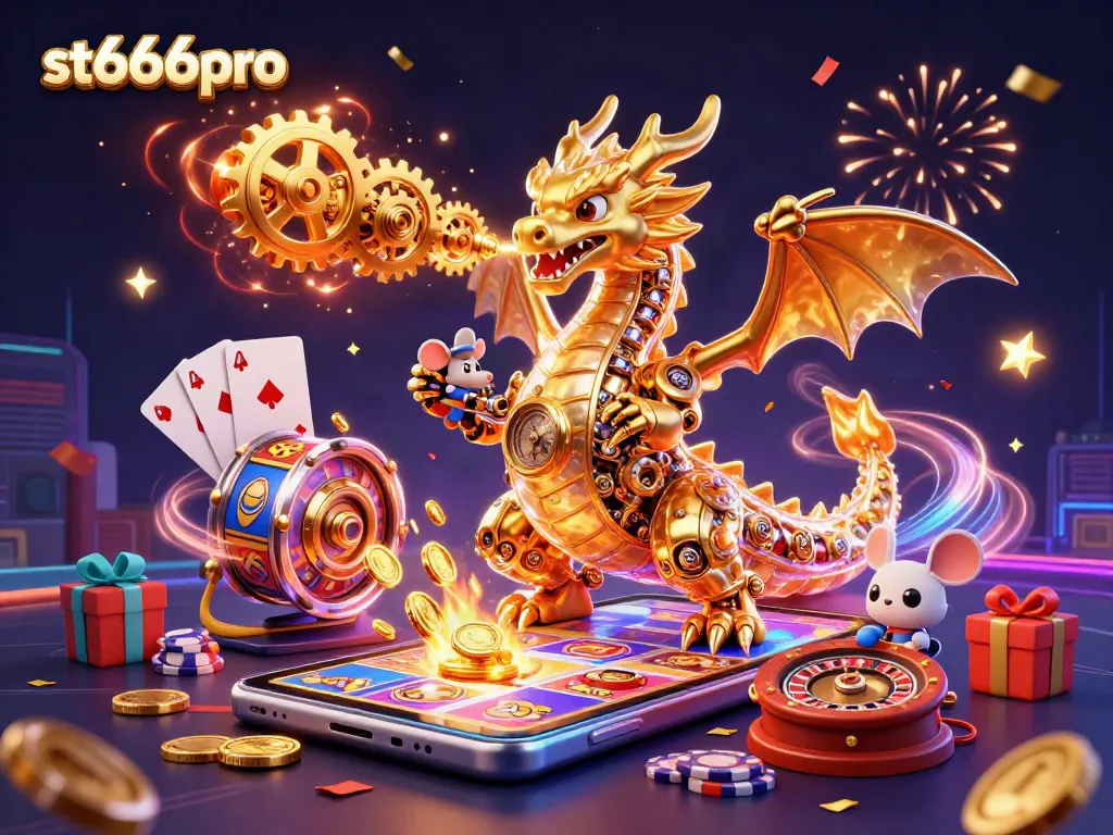 Experience thrilling wins at st666pro with the golden dragon and vibrant slot games in a festive 3D setting!
