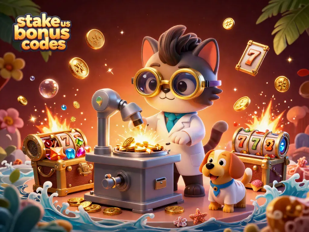 Engage with stake us bonus codes while enjoying vibrant 3D casino scenes filled with gold coins, vibrant characters, and dynamic action.