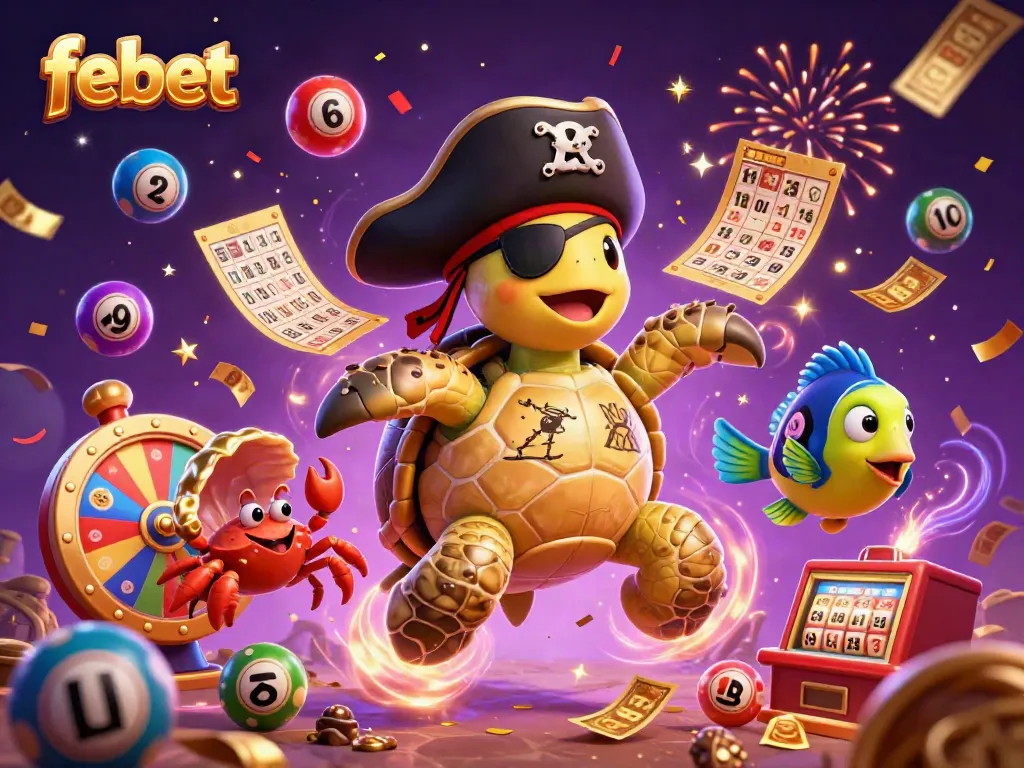 Experience the thrill of casino gaming with febet's vibrant treasures and energetic characters.