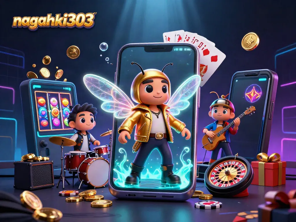 Menangkan slot kaya nagahoki303 dengan cicada rock star dan drummer mengenakan jaket emas.