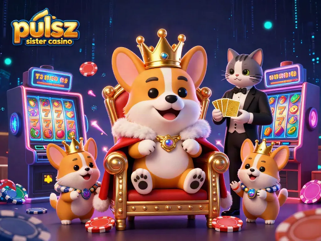 Join the fun at pulsz sister casino with vibrant cartoon characters enjoying casino games and excitement!