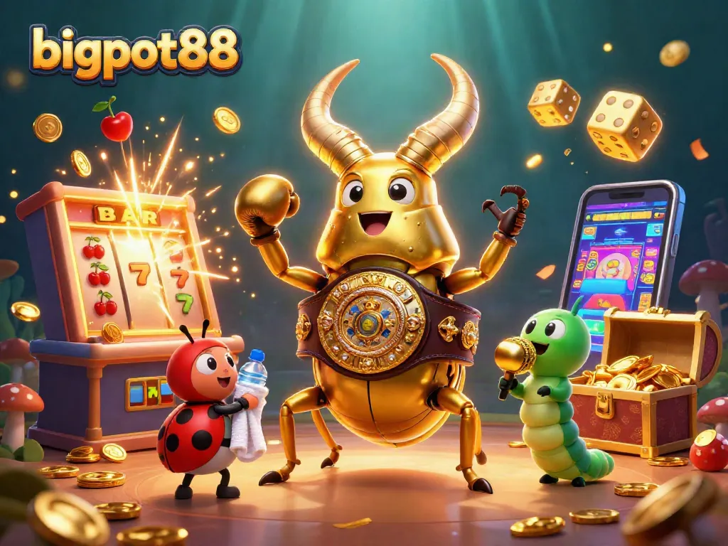 Menangkan jackpot di bigpot88 dengan ilustrasi 3D dari petarungan kasino yang seru.