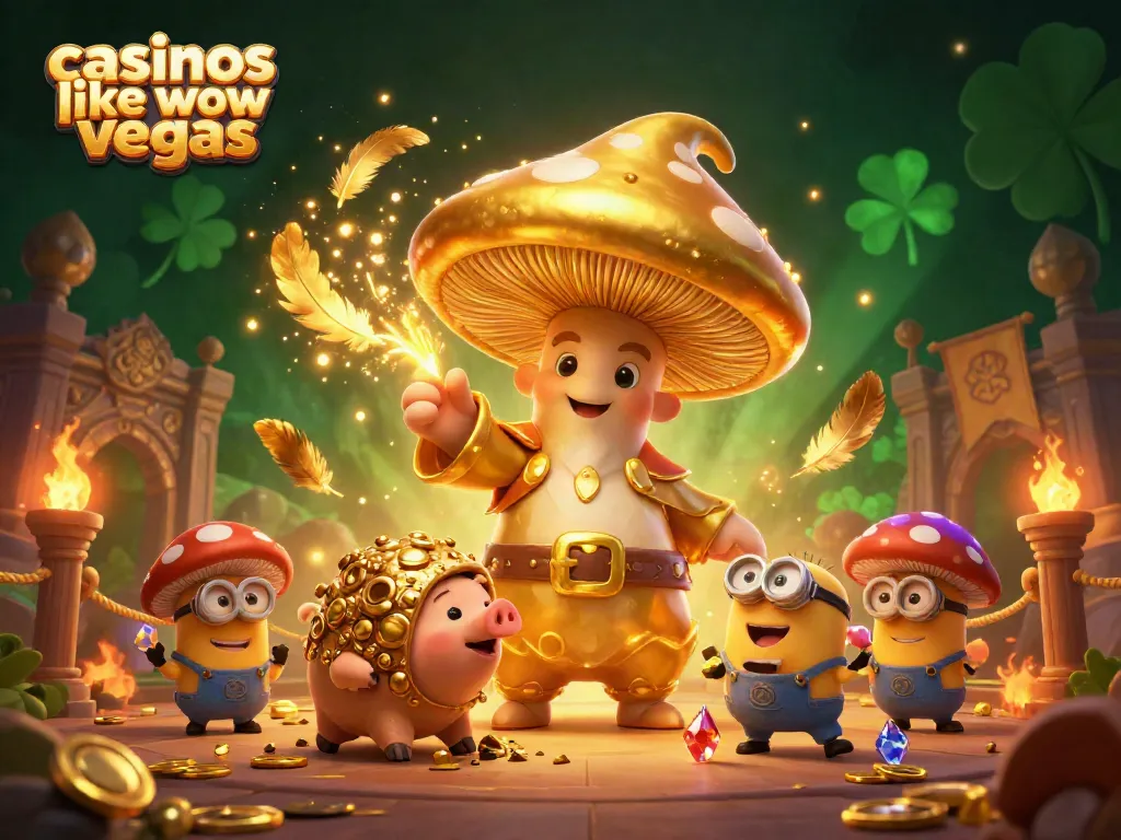 Win big with top sweepstakes at casinos like wow vegas in this vibrant 3D scene.
