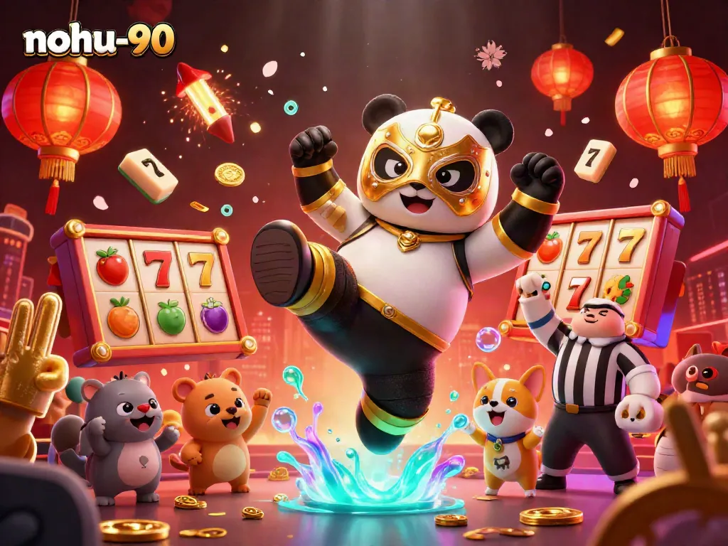 Experience the thrill of the nohu-90 casino with dynamic characters and vibrant gambling elements in action.