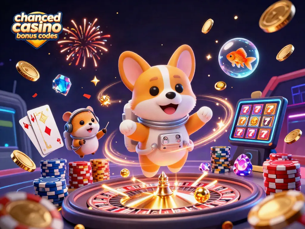 Enjoy exciting gameplay with chanced casino bonus codes in a vibrant, action-packed casino scene.