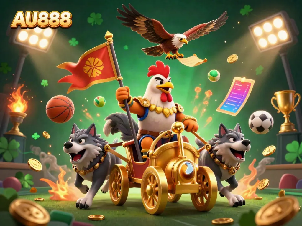 Experience thrilling gameplay at AU888 with dynamic sports elements and a vibrant casino atmosphere.