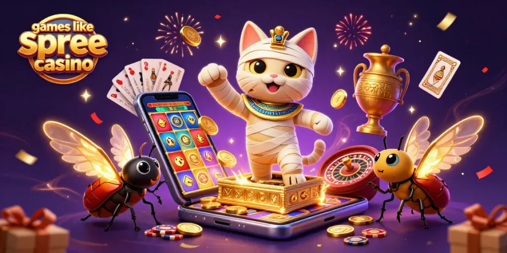 Engage with thrilling games like spree casino featuring a mummy cat casino adventure.