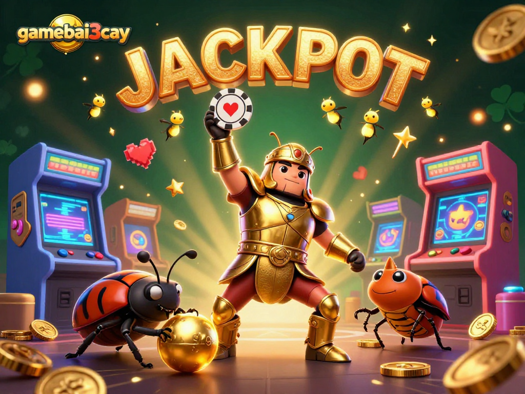 Engage in thrilling gameplay with gamebai3cay's vibrant casino scene featuring iconic characters and whimsical elements.