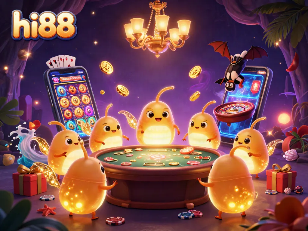 Engage with hi88's immersive gaming world through vibrant slot machines and casino charm.