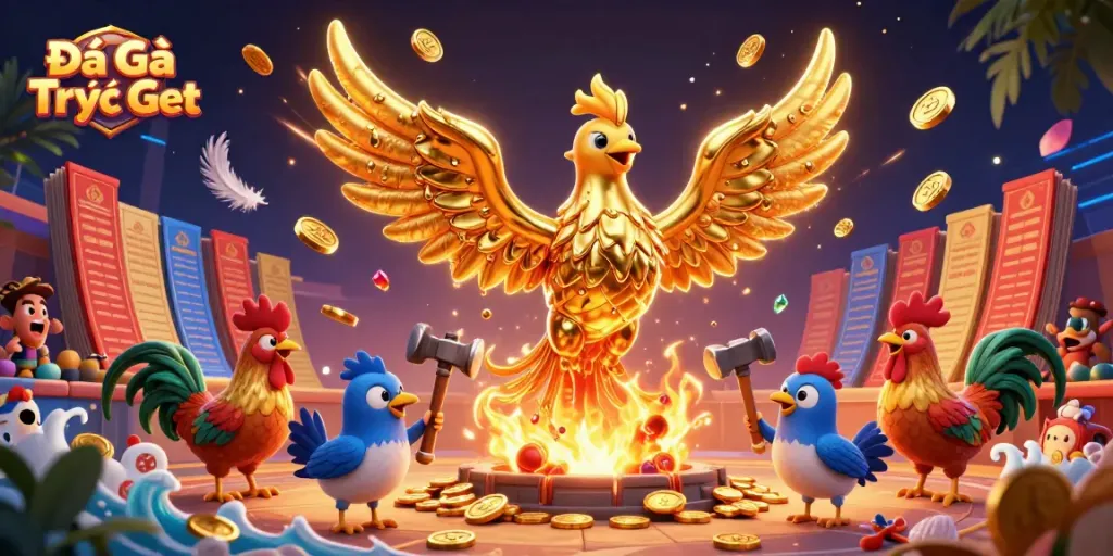 Engage in Đá Gà Trực Tiếp with thrilling action featuring dynamic roosters and betting elements.