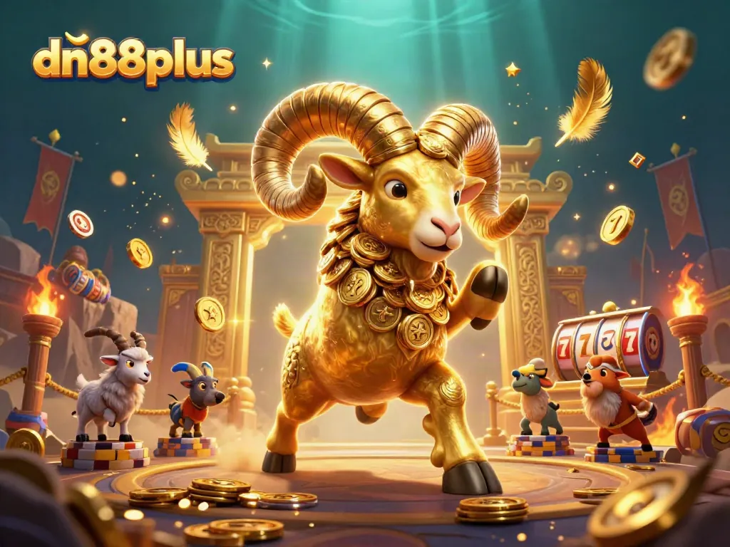 Experience thrilling jackpots with dn88plus at a colorful, dynamic 3D casino scene.
