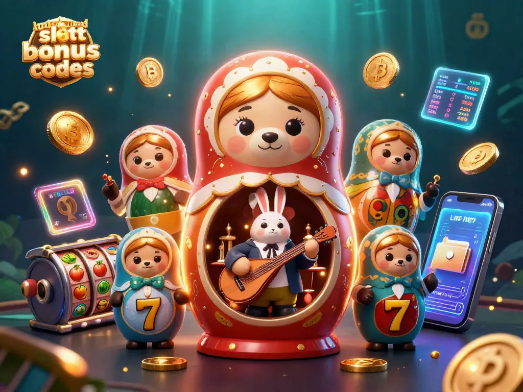 Experience winning with luckyland slots bonus codes in this vibrant 3D casino-themed illustration.